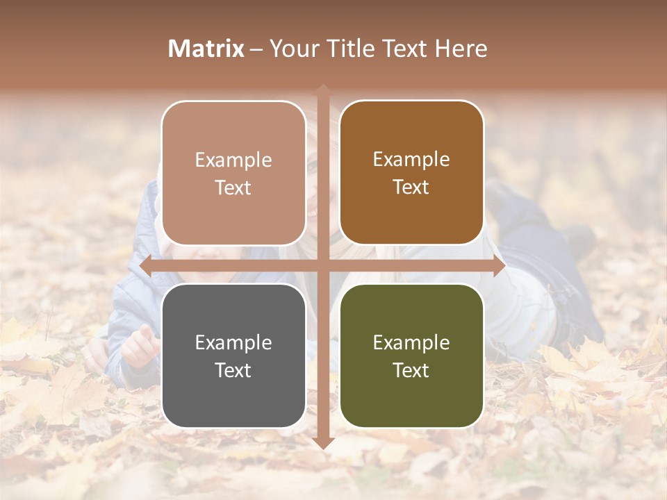 Woman Laugh Leaves PowerPoint Template