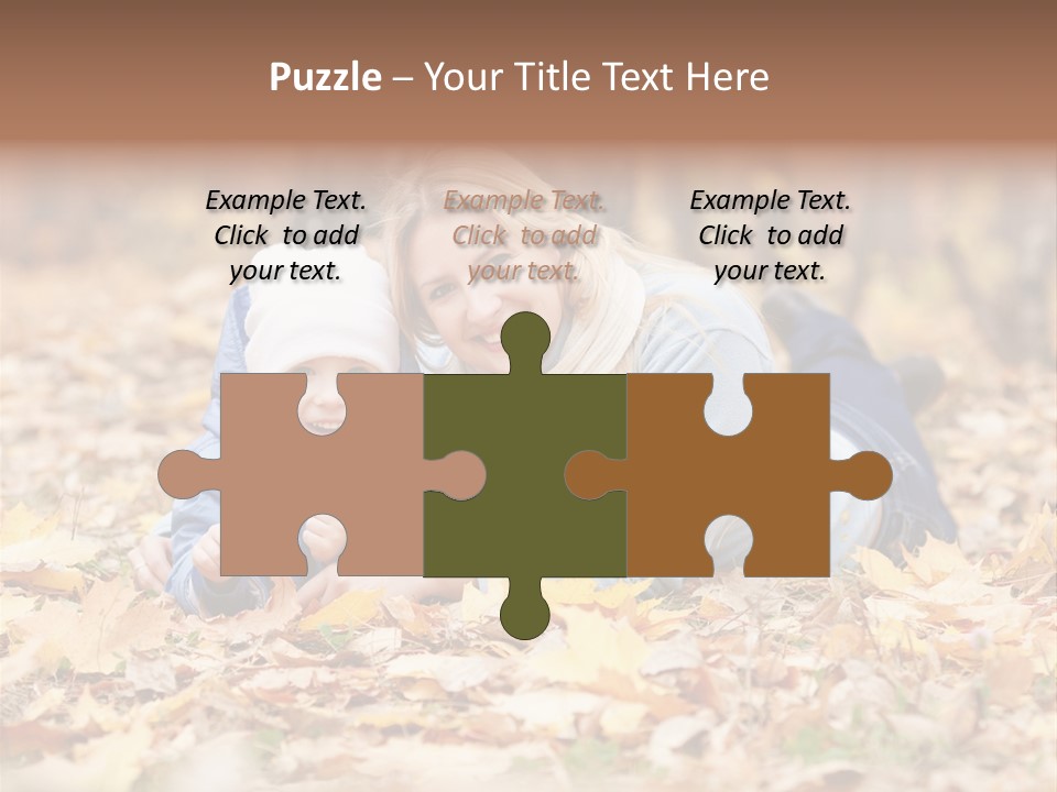 Woman Laugh Leaves PowerPoint Template