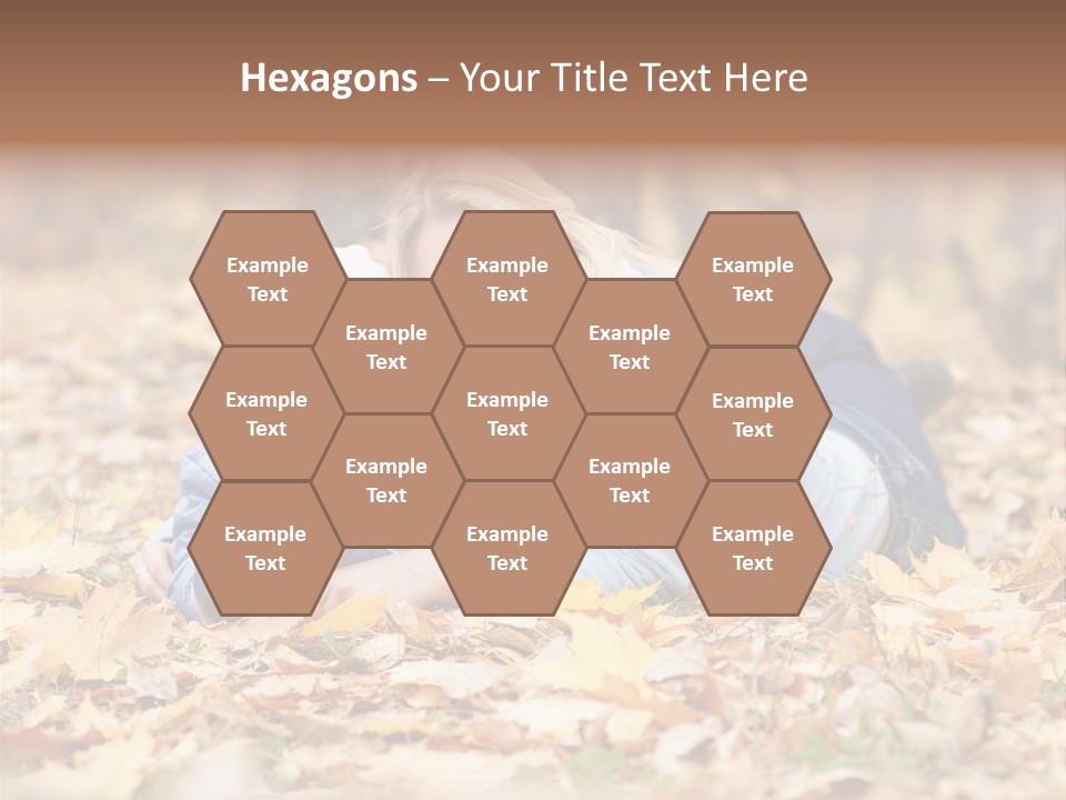 Woman Laugh Leaves PowerPoint Template