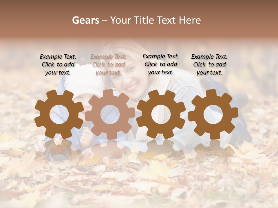 Woman Laugh Leaves PowerPoint Template