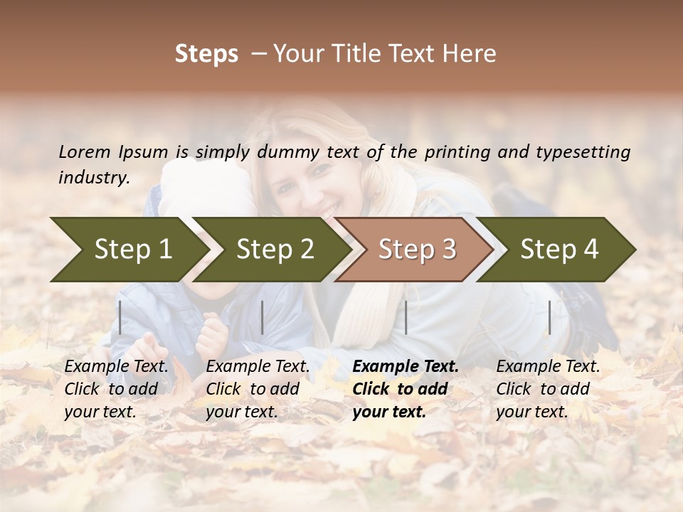 Woman Laugh Leaves PowerPoint Template