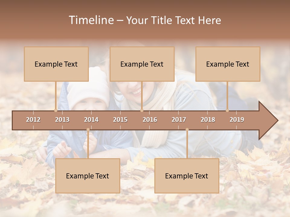 Woman Laugh Leaves PowerPoint Template