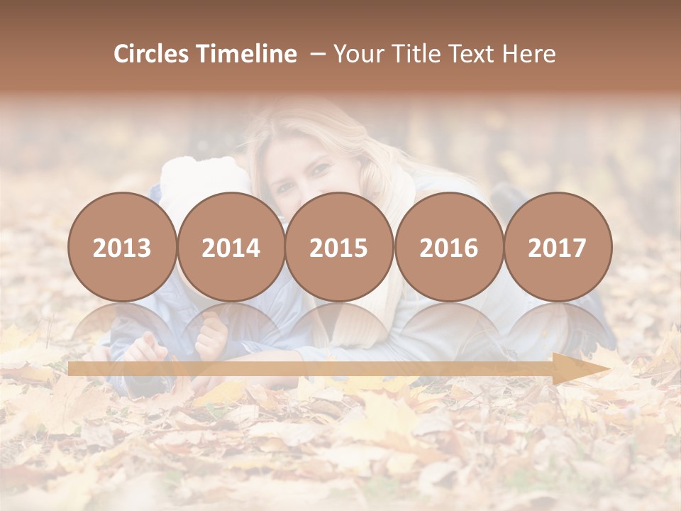 Woman Laugh Leaves PowerPoint Template