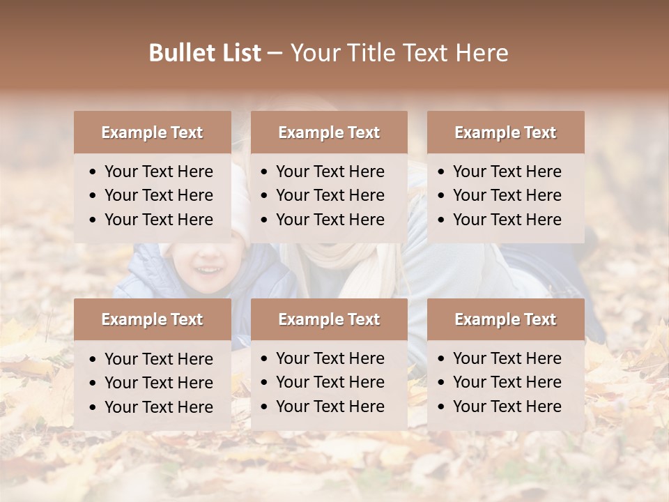 Woman Laugh Leaves PowerPoint Template