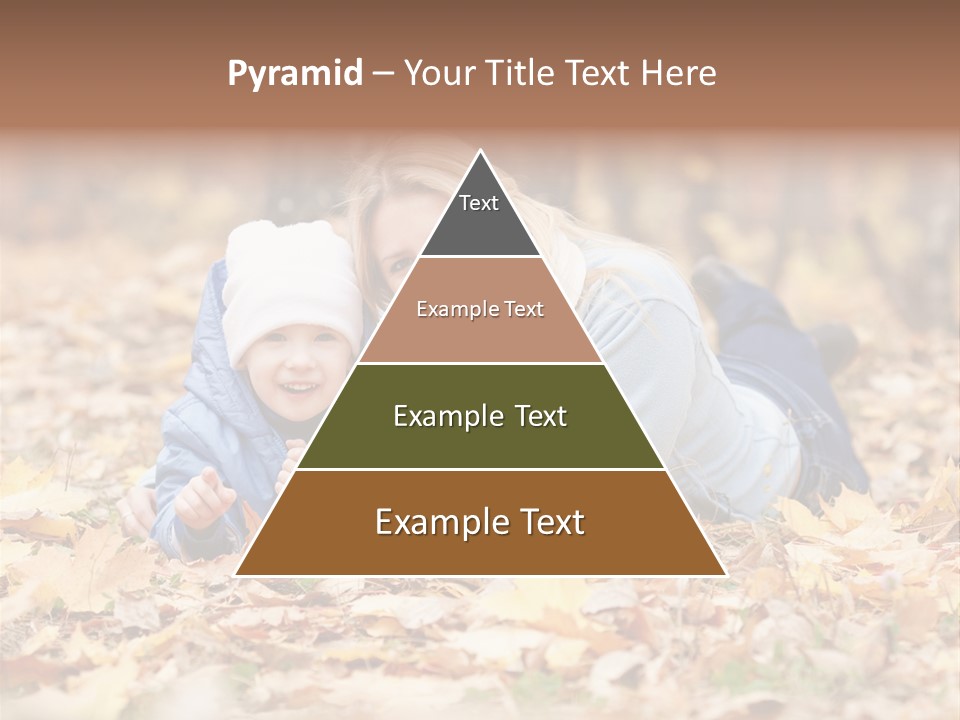 Woman Laugh Leaves PowerPoint Template