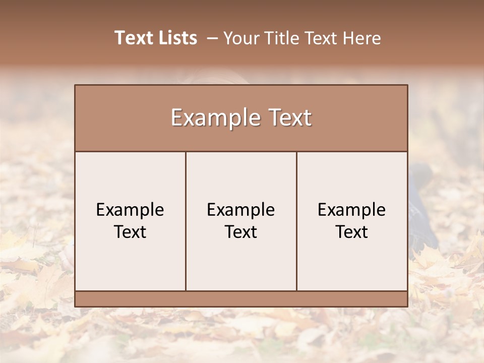Woman Laugh Leaves PowerPoint Template