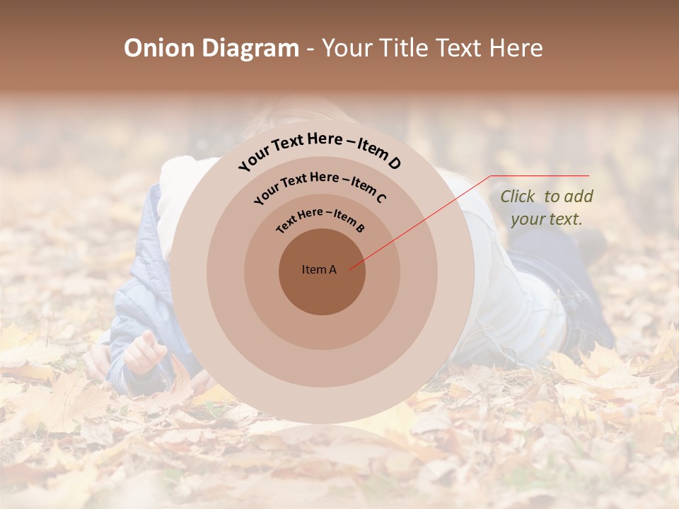 Woman Laugh Leaves PowerPoint Template