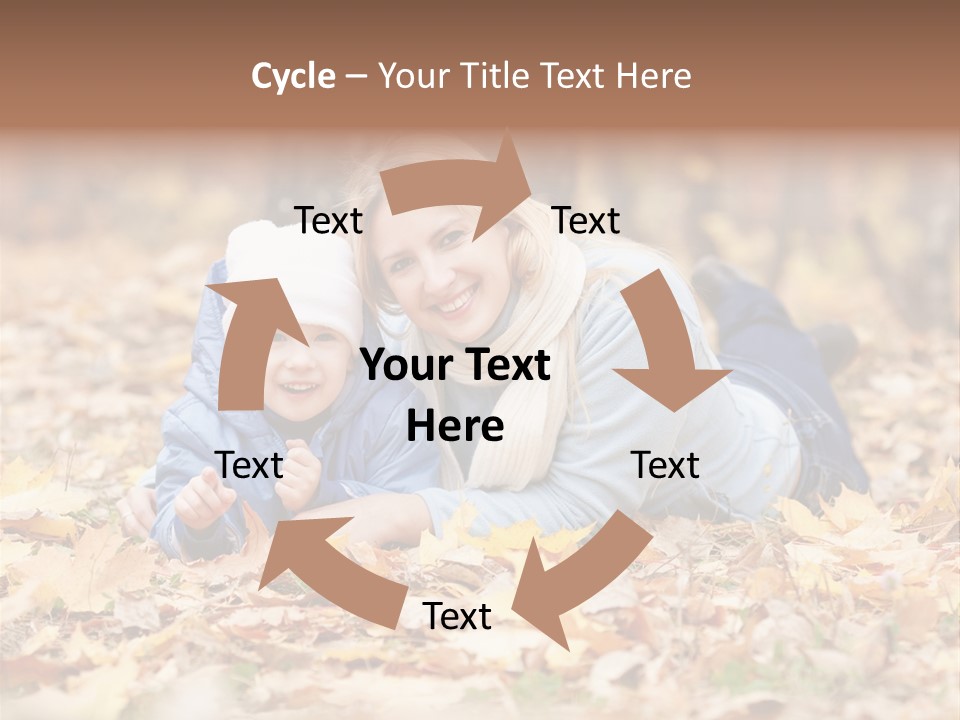 Woman Laugh Leaves PowerPoint Template