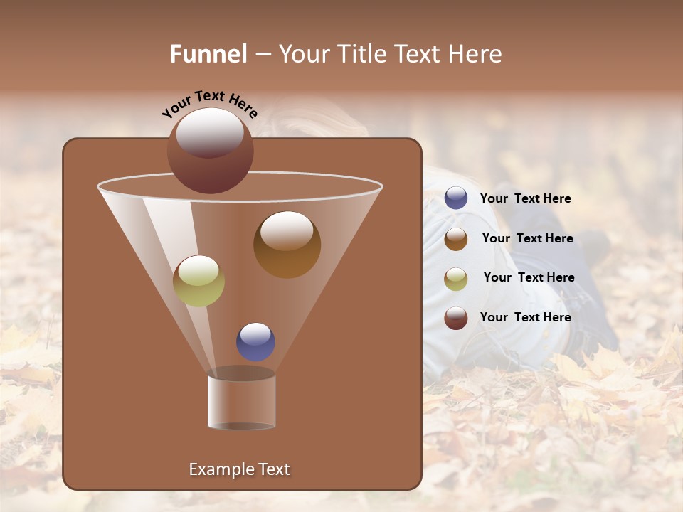 Woman Laugh Leaves PowerPoint Template