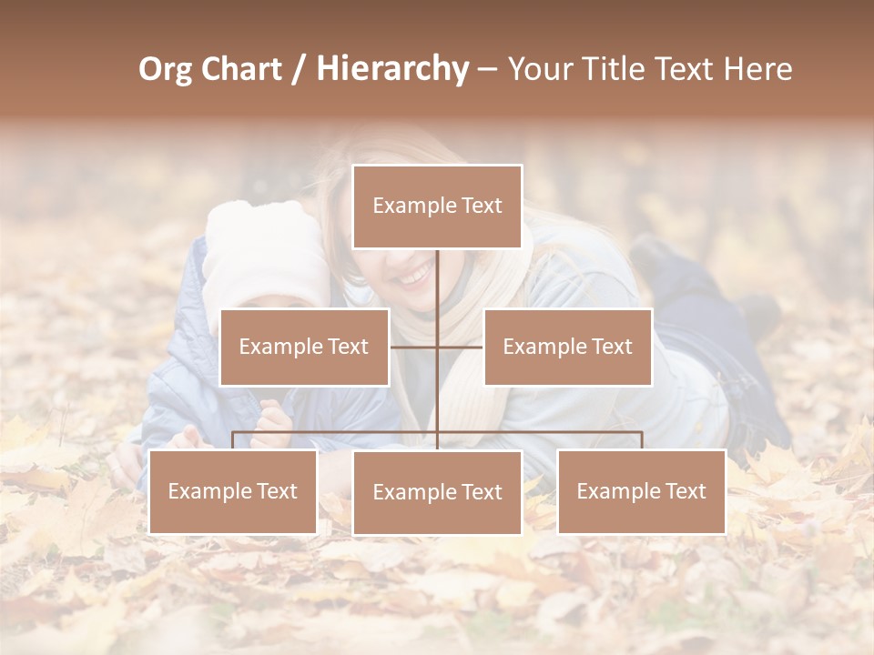 Woman Laugh Leaves PowerPoint Template