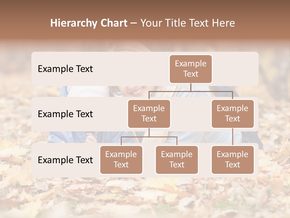 Woman Laugh Leaves PowerPoint Template