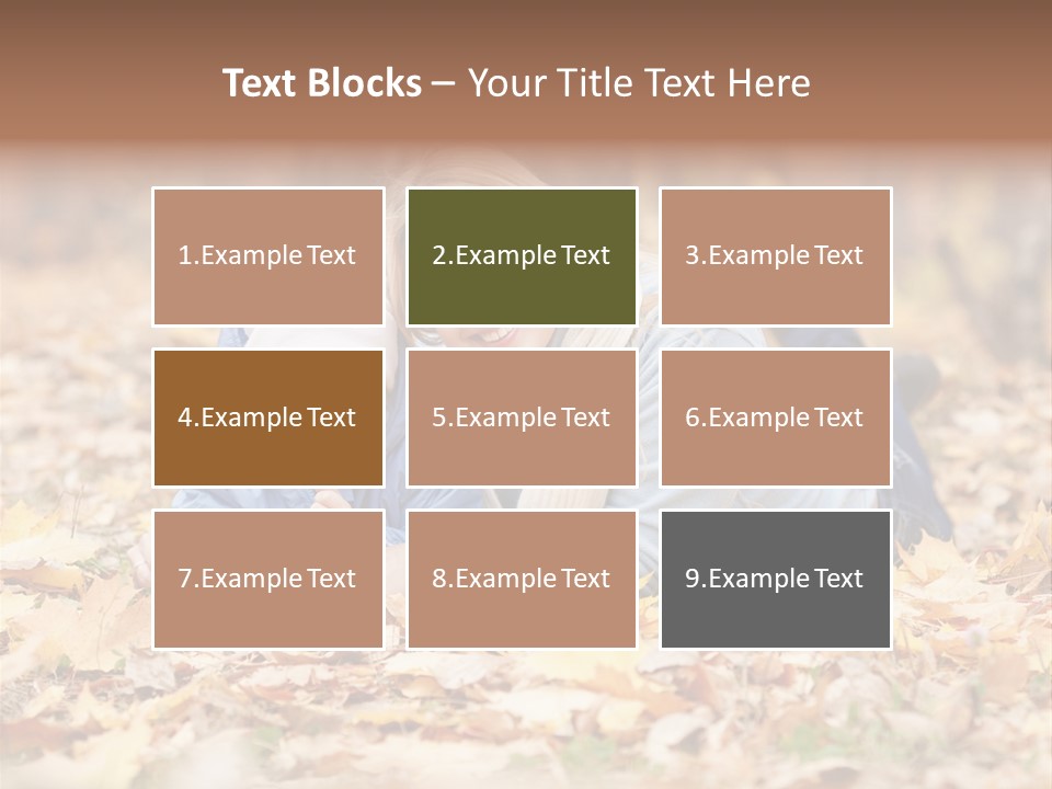 Woman Laugh Leaves PowerPoint Template