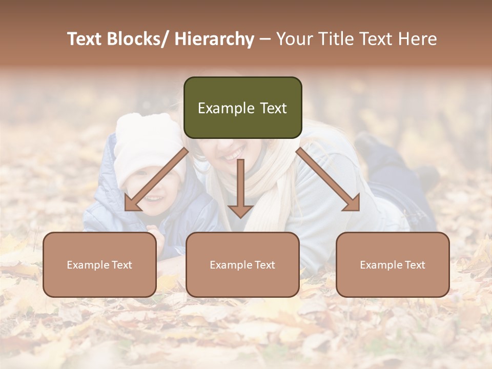 Woman Laugh Leaves PowerPoint Template