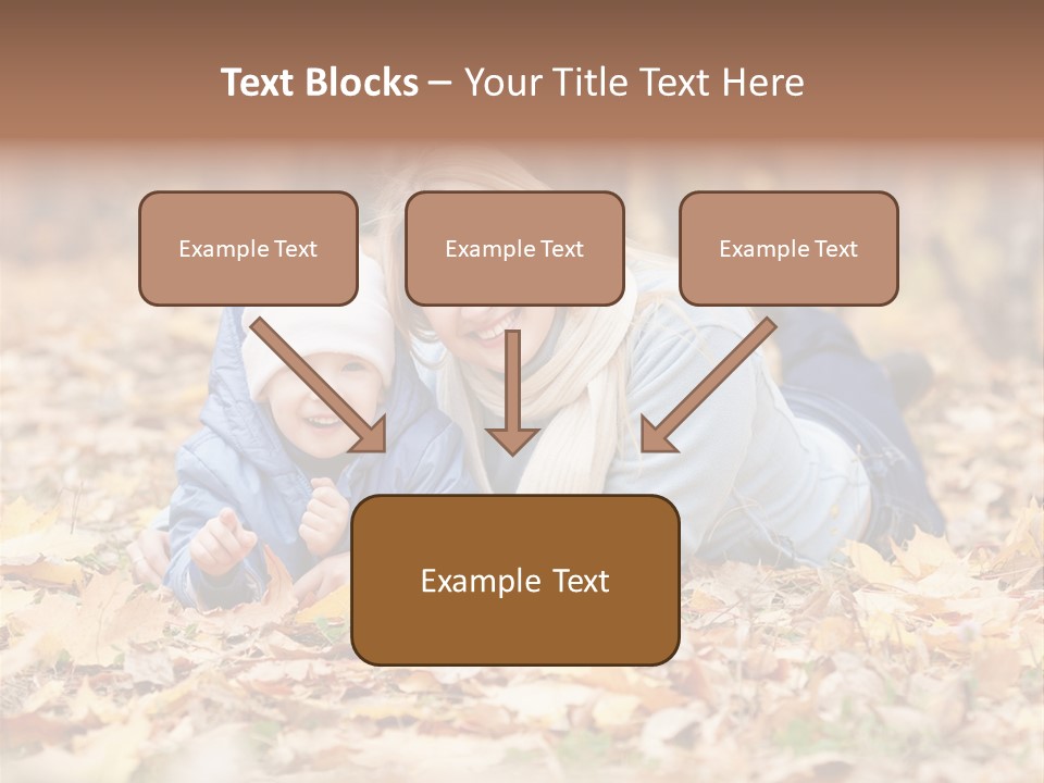 Woman Laugh Leaves PowerPoint Template