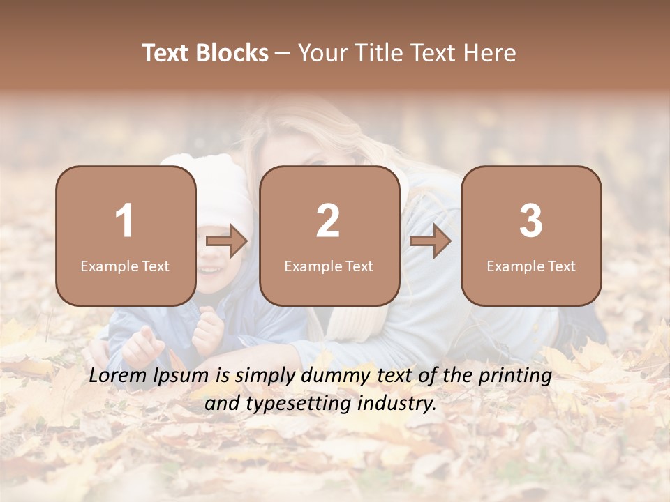 Woman Laugh Leaves PowerPoint Template