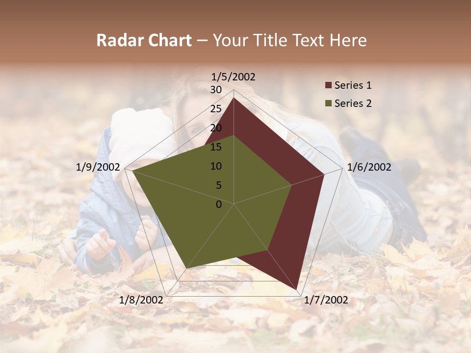 Woman Laugh Leaves PowerPoint Template
