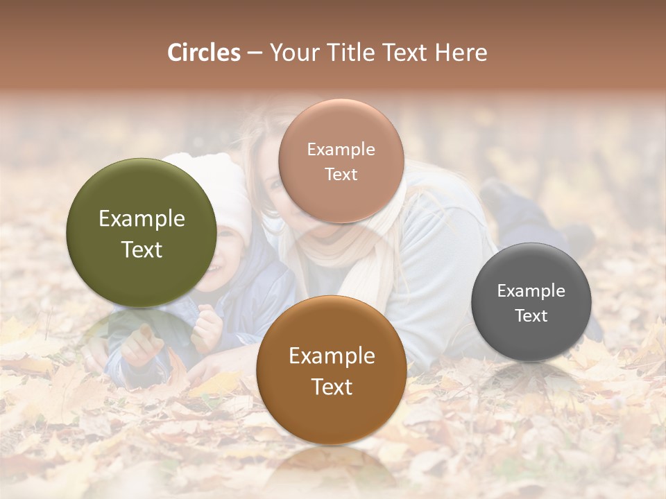 Woman Laugh Leaves PowerPoint Template