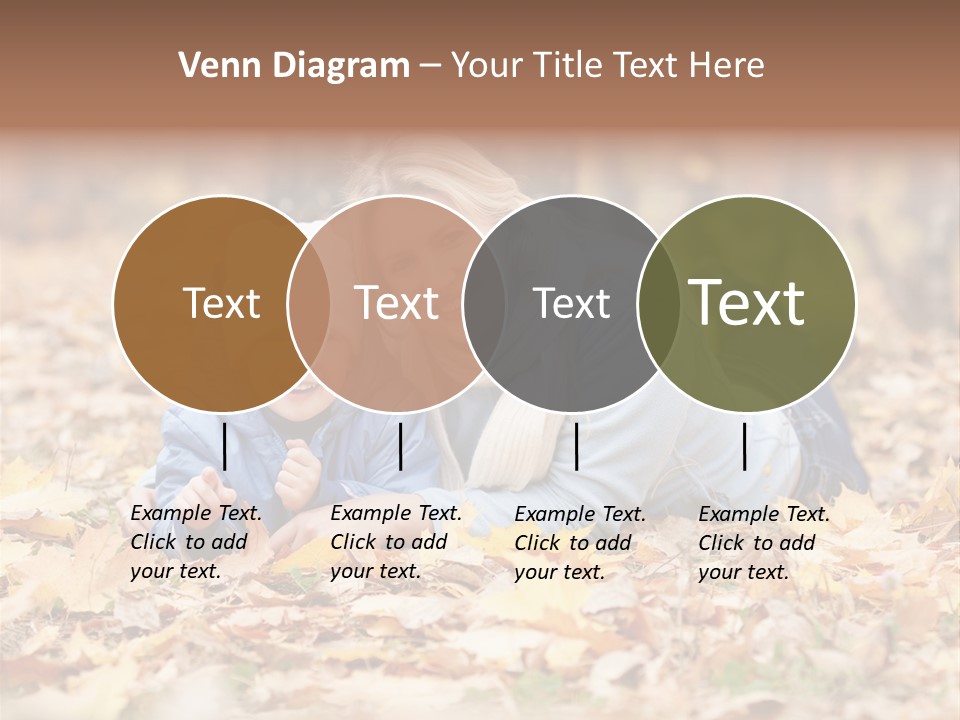 Woman Laugh Leaves PowerPoint Template