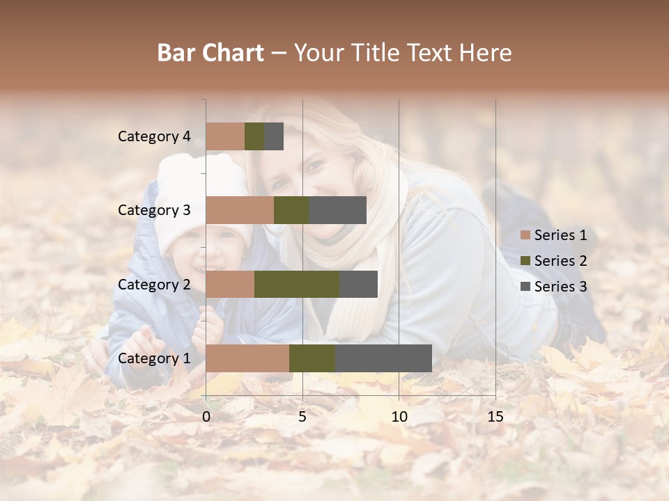 Woman Laugh Leaves PowerPoint Template