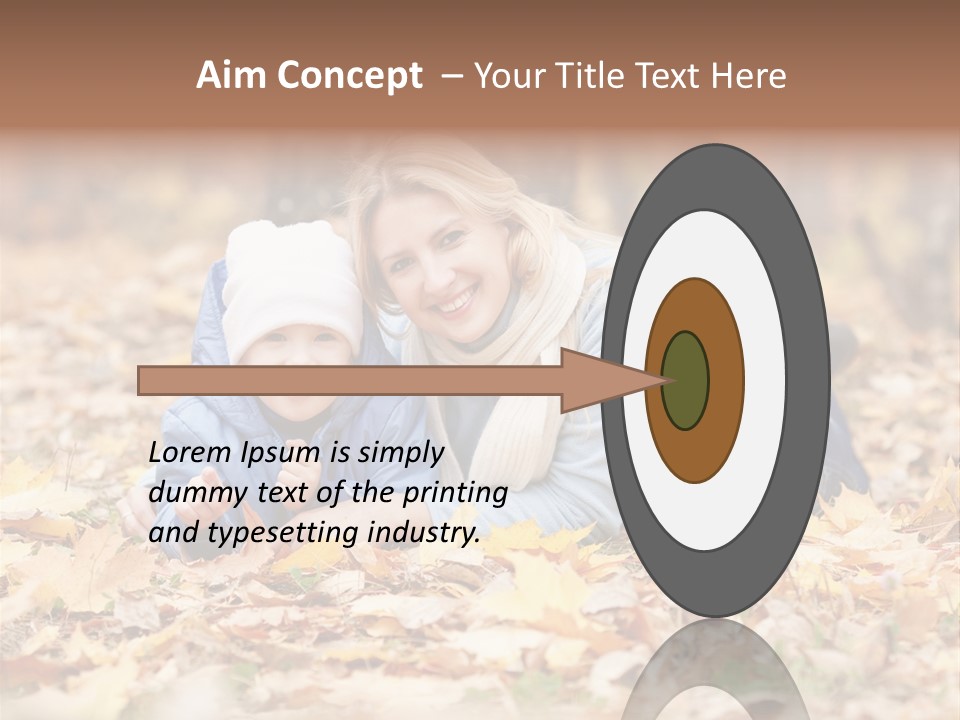 Woman Laugh Leaves PowerPoint Template