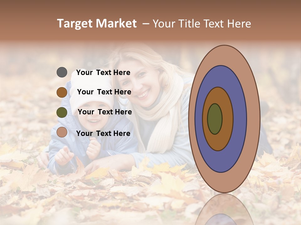 Woman Laugh Leaves PowerPoint Template