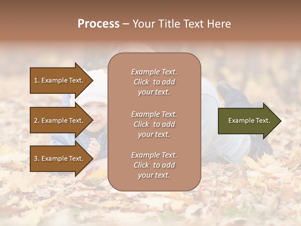 Woman Laugh Leaves PowerPoint Template