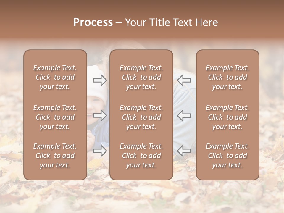Woman Laugh Leaves PowerPoint Template
