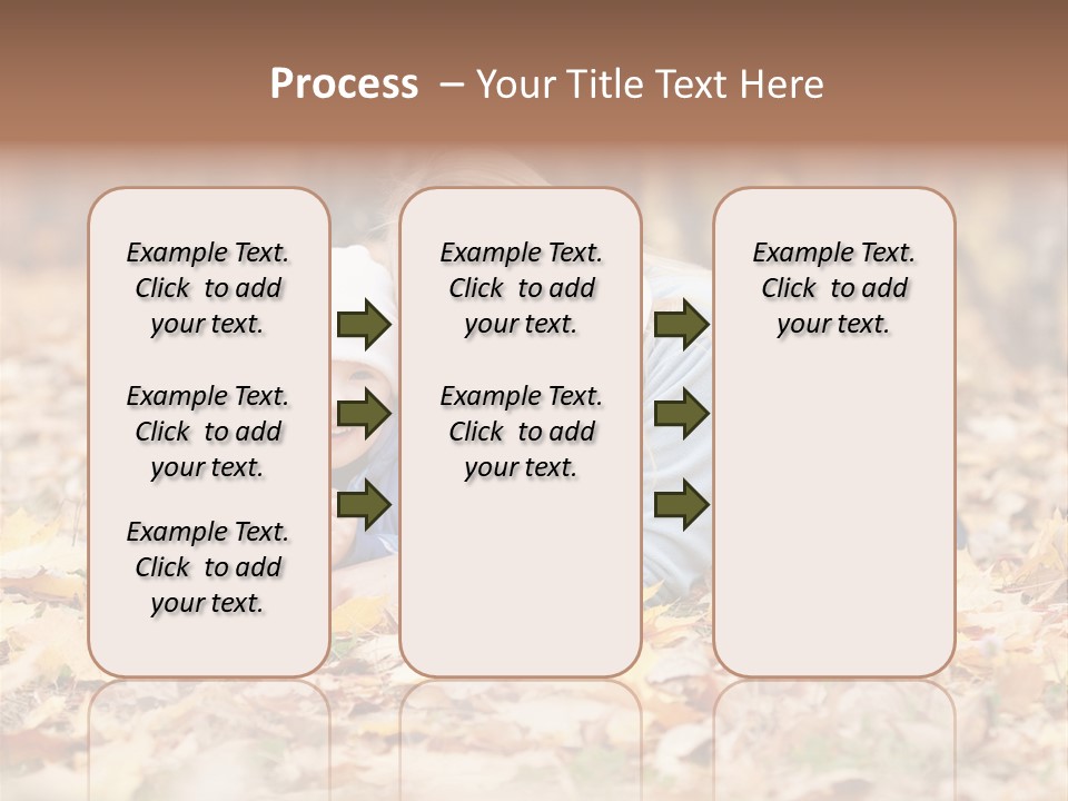 Woman Laugh Leaves PowerPoint Template