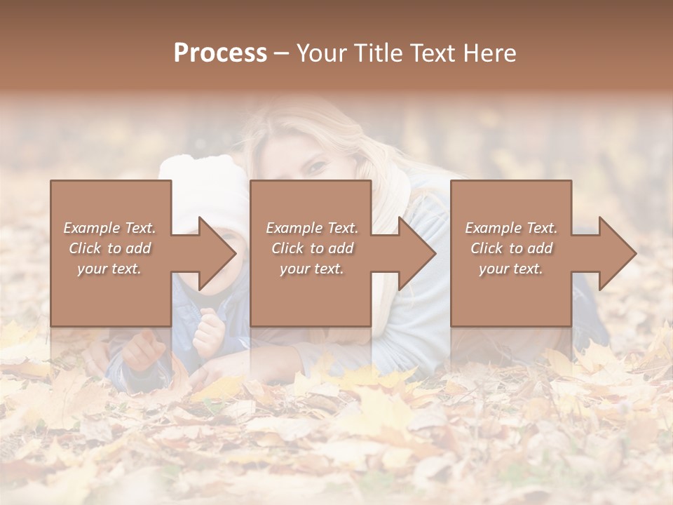 Woman Laugh Leaves PowerPoint Template