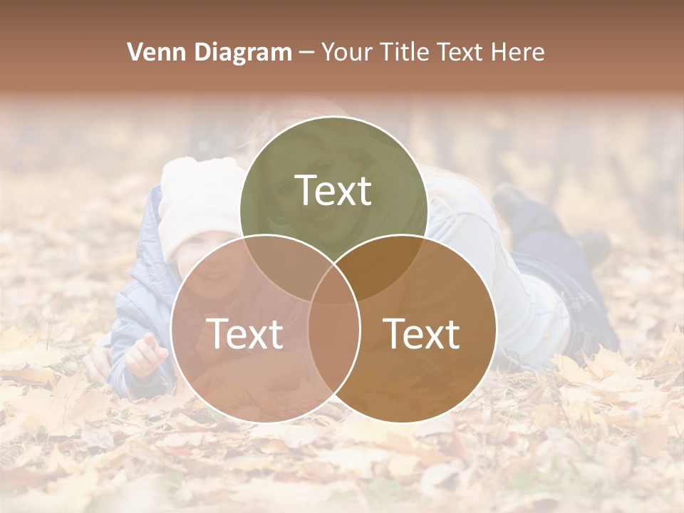 Woman Laugh Leaves PowerPoint Template