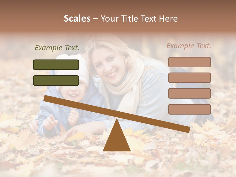 Woman Laugh Leaves PowerPoint Template