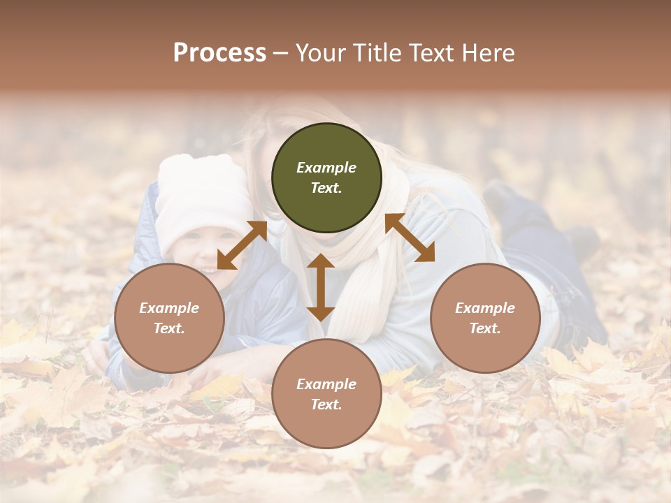 Woman Laugh Leaves PowerPoint Template