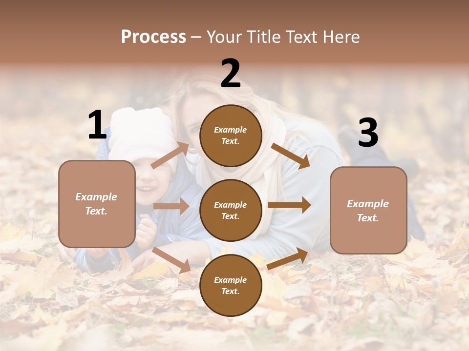 Woman Laugh Leaves PowerPoint Template