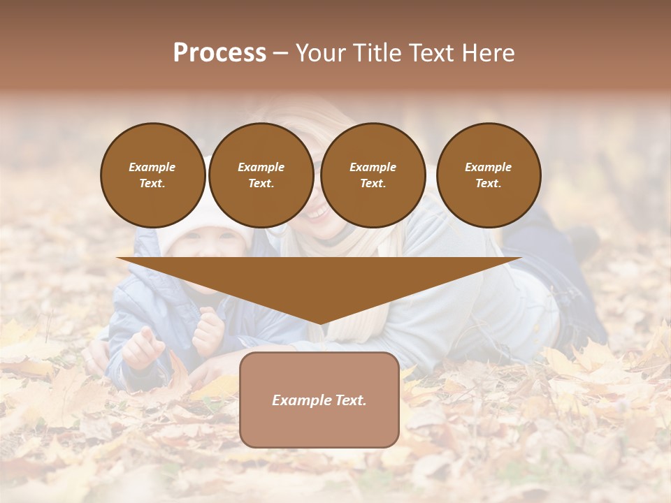 Woman Laugh Leaves PowerPoint Template