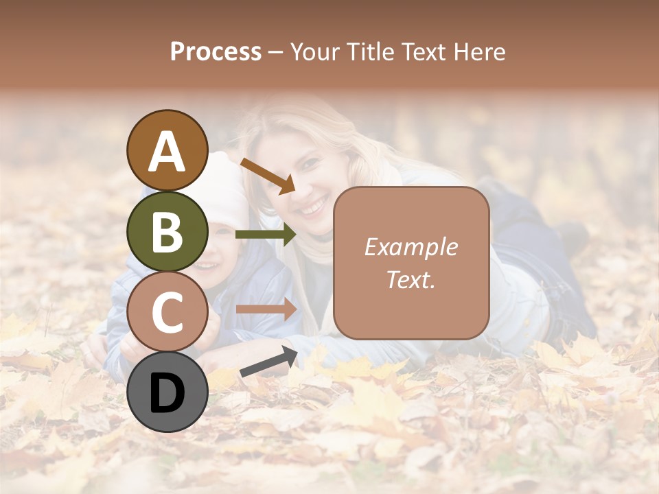 Woman Laugh Leaves PowerPoint Template