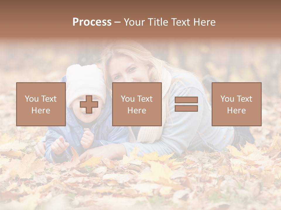 Woman Laugh Leaves PowerPoint Template
