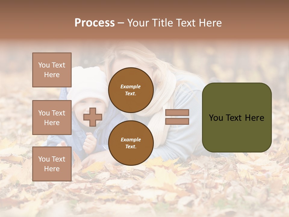 Woman Laugh Leaves PowerPoint Template
