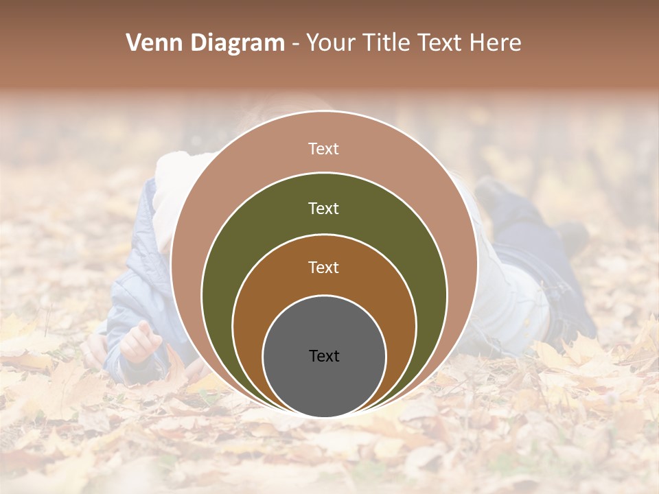 Woman Laugh Leaves PowerPoint Template