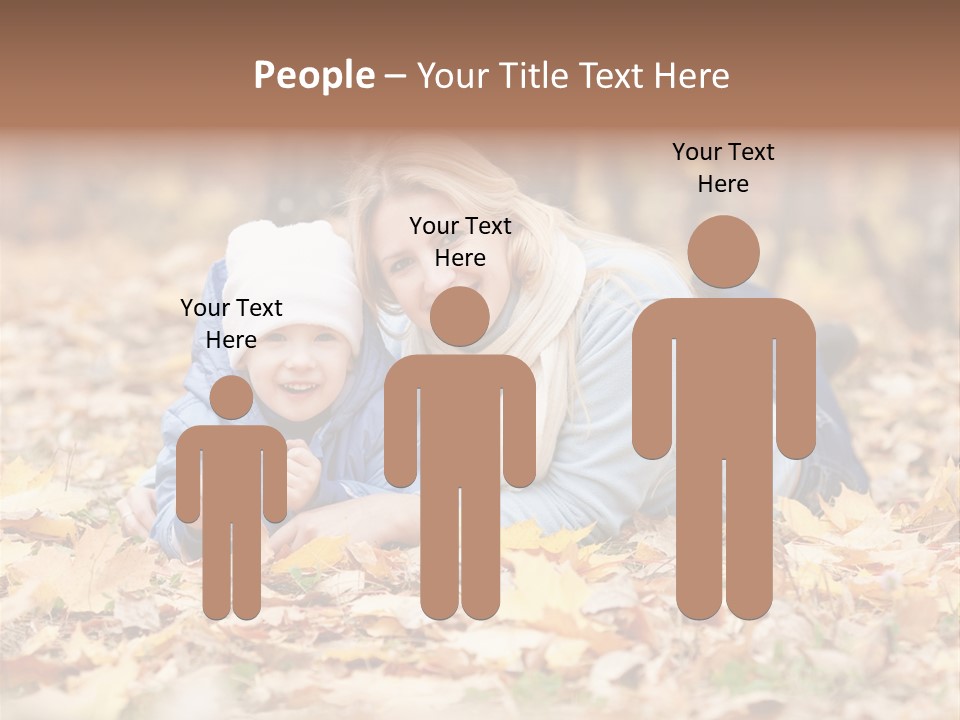 Woman Laugh Leaves PowerPoint Template