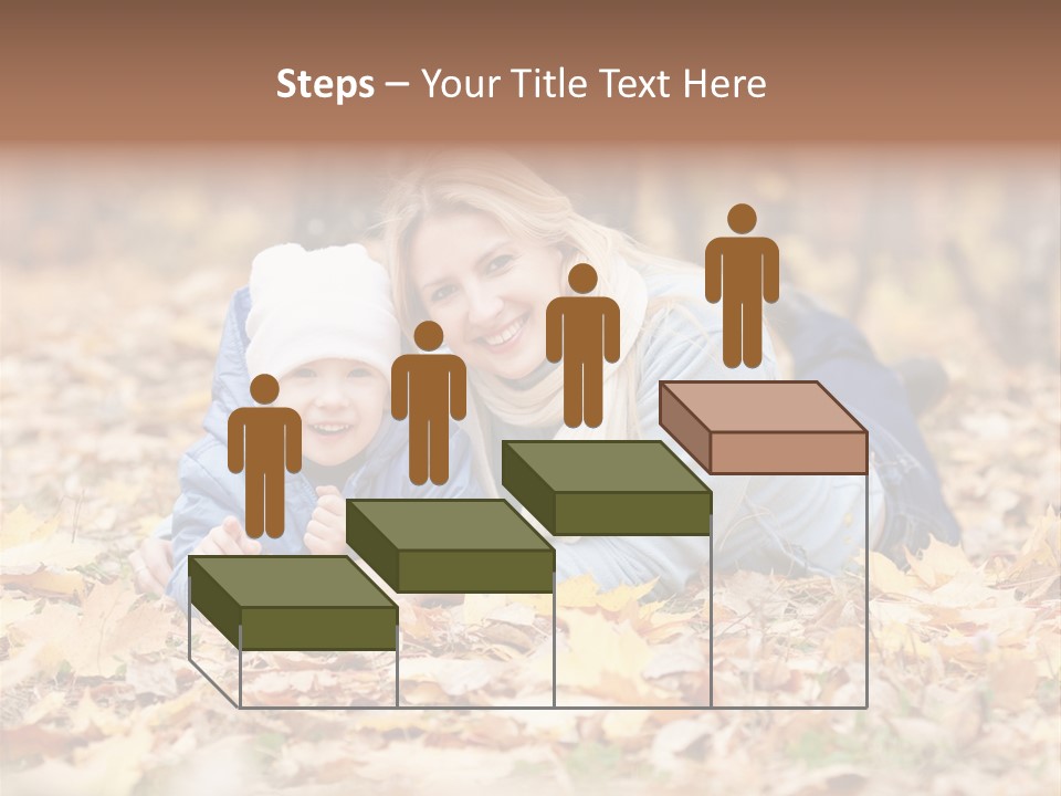 Woman Laugh Leaves PowerPoint Template