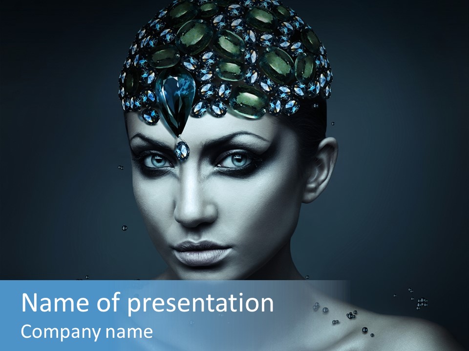 Make Up Human Portrait PowerPoint Template