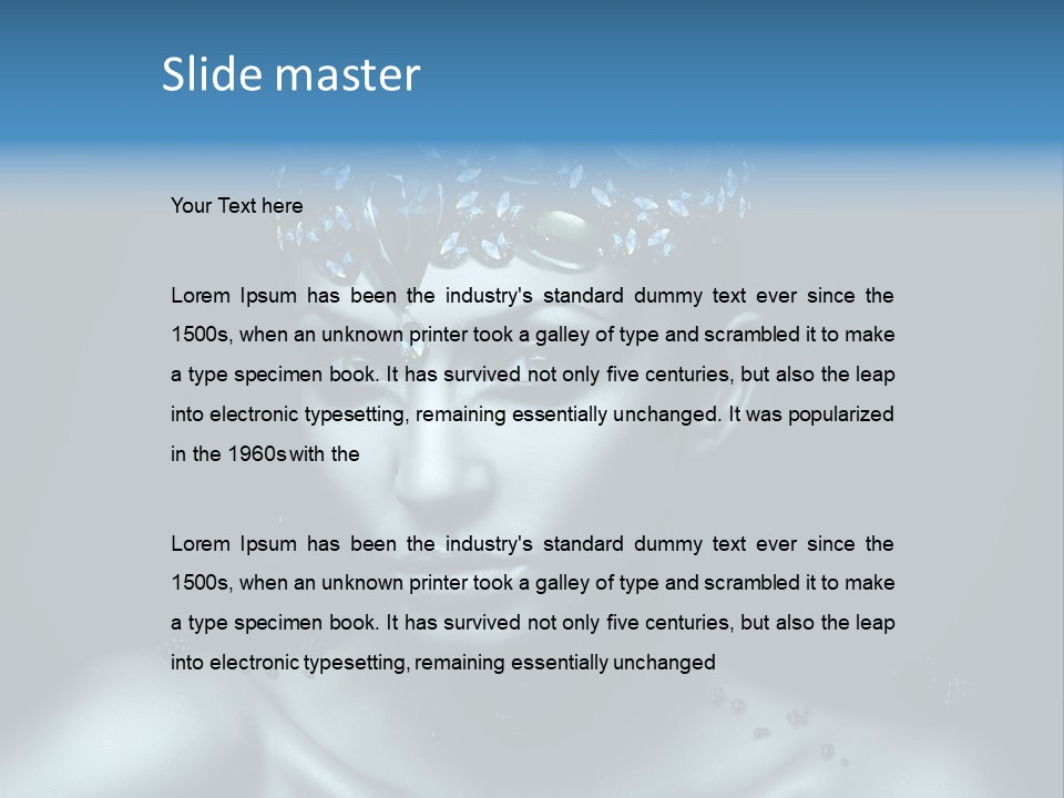 Make Up Human Portrait PowerPoint Template