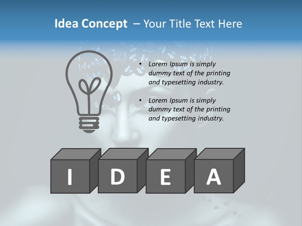 Make Up Human Portrait PowerPoint Template