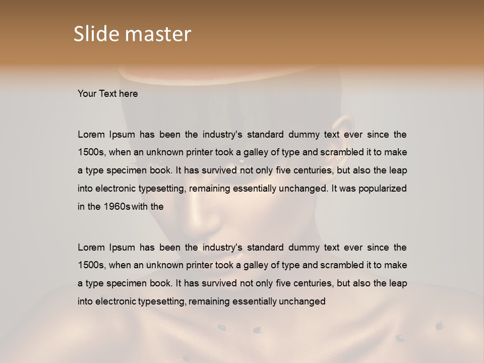 Shoulders Face Lips PowerPoint Template