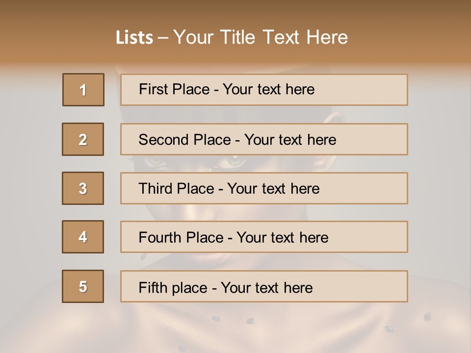 Shoulders Face Lips PowerPoint Template