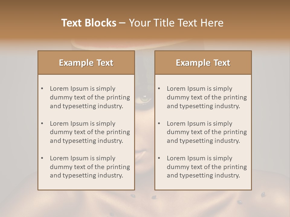 Shoulders Face Lips PowerPoint Template