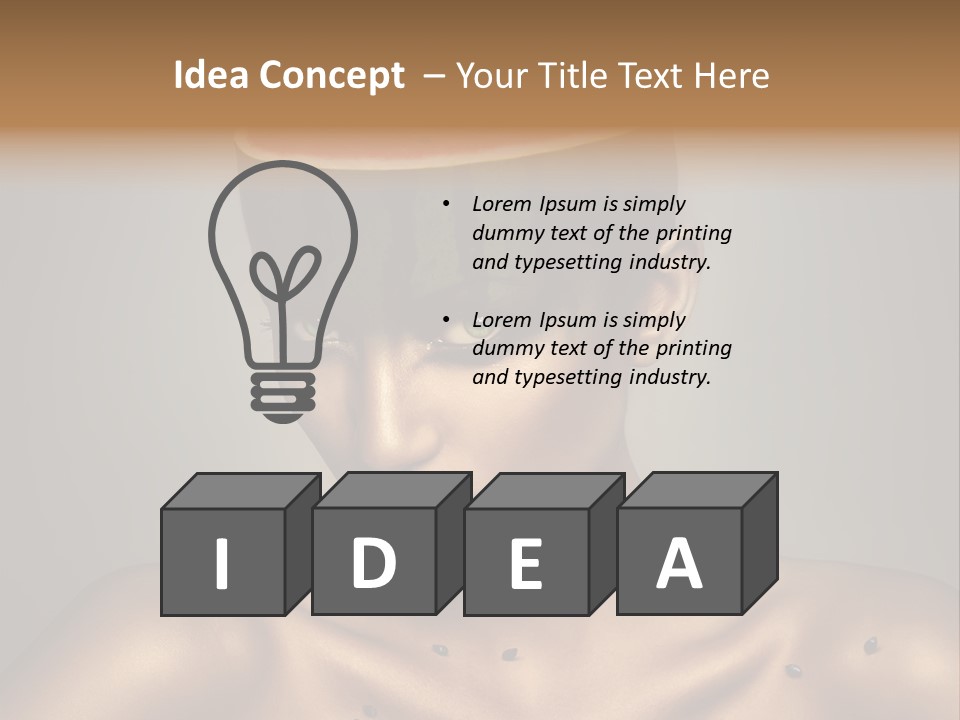 Shoulders Face Lips PowerPoint Template