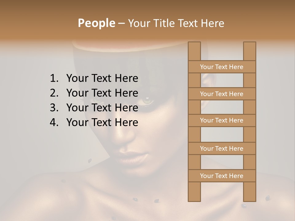 Shoulders Face Lips PowerPoint Template