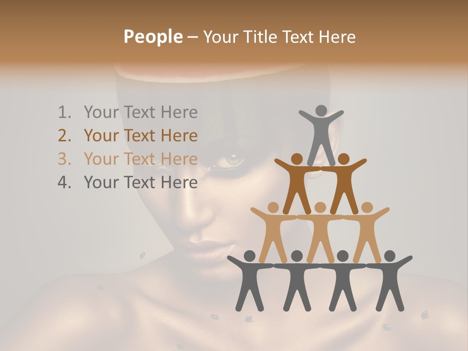 Shoulders Face Lips PowerPoint Template