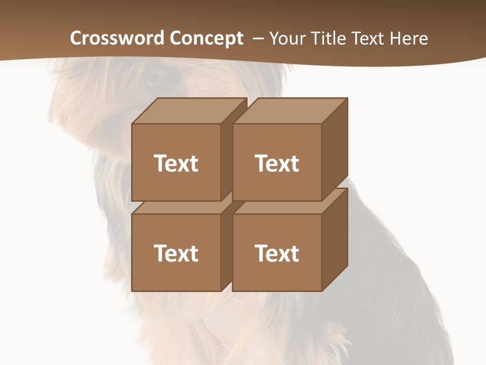 Brown Looking Dog PowerPoint Template